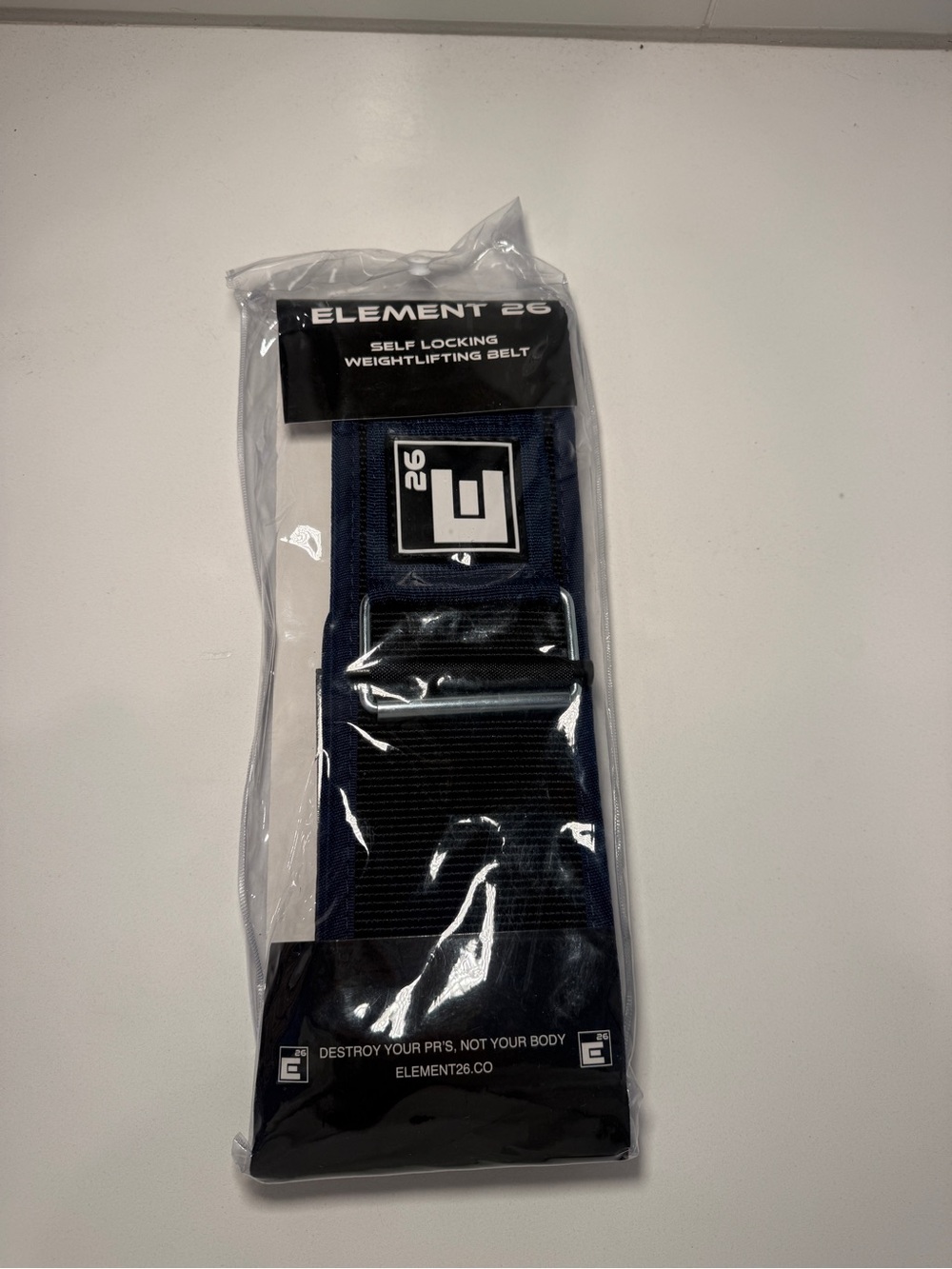 NWT Element 26 Self-Locking Weight Lifting Belt- 4-Inch Nylon Support Size M